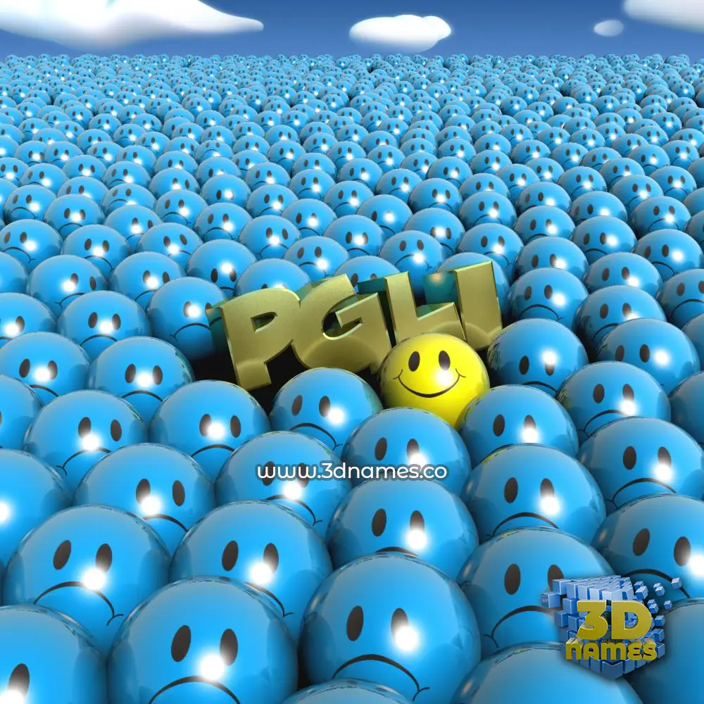 pgli in Special Smileys style - 3D name wallpaper