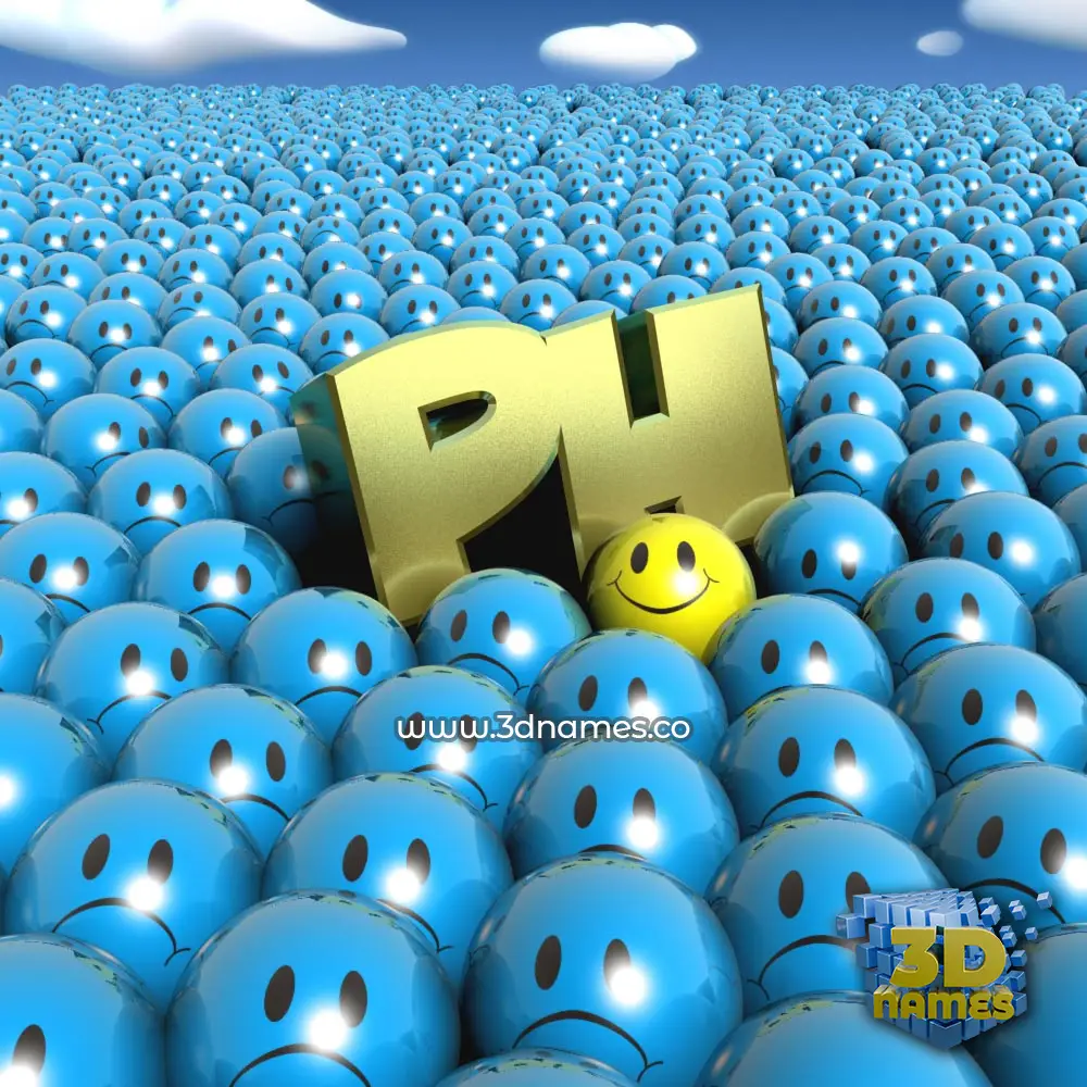 ph in Special Smileys style - 3D name wallpaper