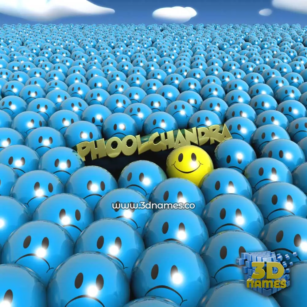 phoolchandra in Special Smileys style - 3D name wallpaper
