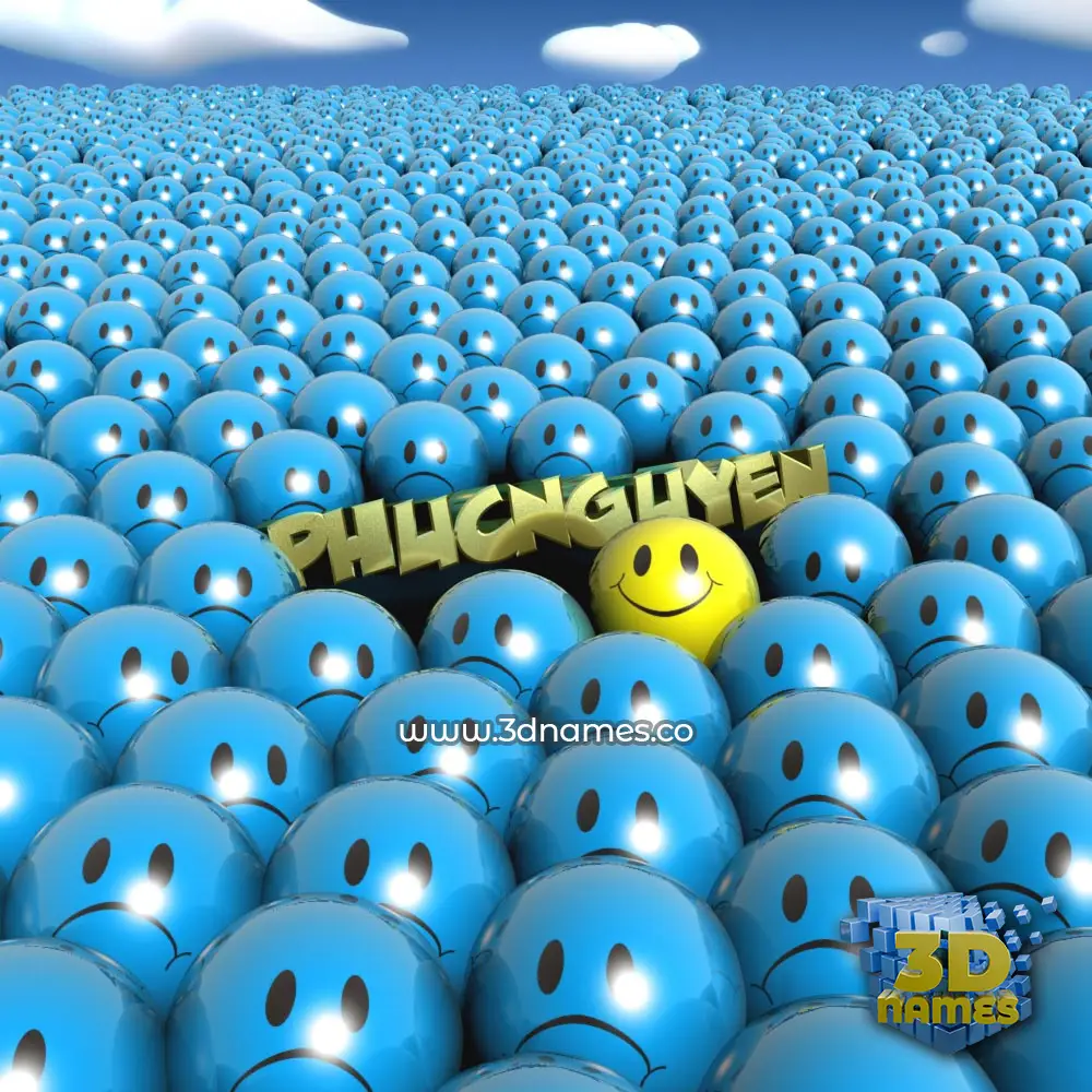 phucnguyen in Special Smileys style - 3D name wallpaper
