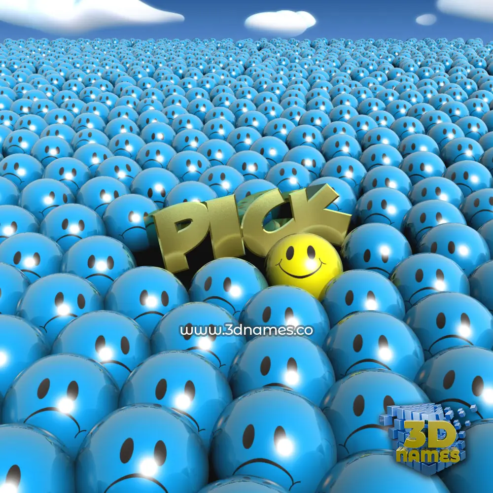 pick in Special Smileys style - 3D name wallpaper