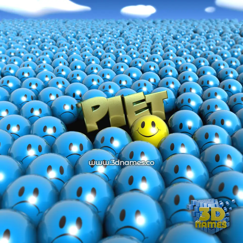piet in Special Smileys style - 3D name wallpaper