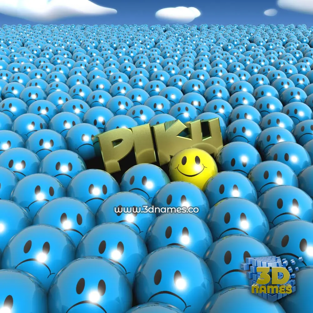 piku in Special Smileys style - 3D name wallpaper