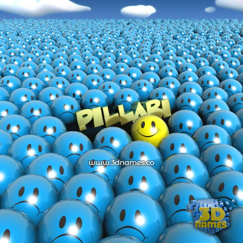 pillari in Special Smileys style - 3D name wallpaper