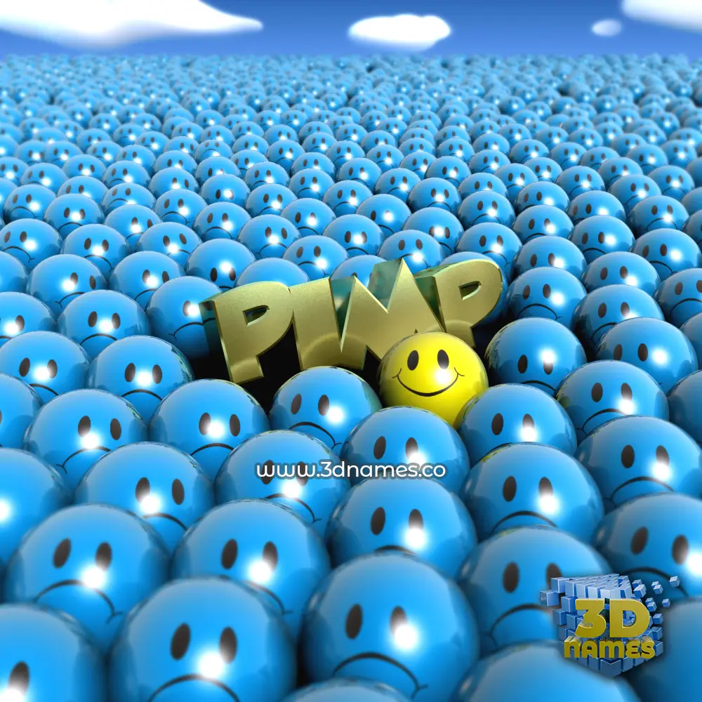 pimp in Special Smileys style - 3D name wallpaper