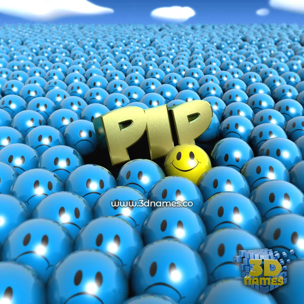 pip in Special Smileys style - 3D name wallpaper