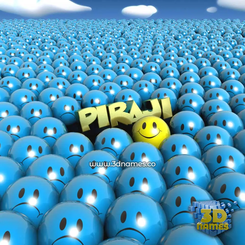 piraji in Special Smileys style - 3D name wallpaper