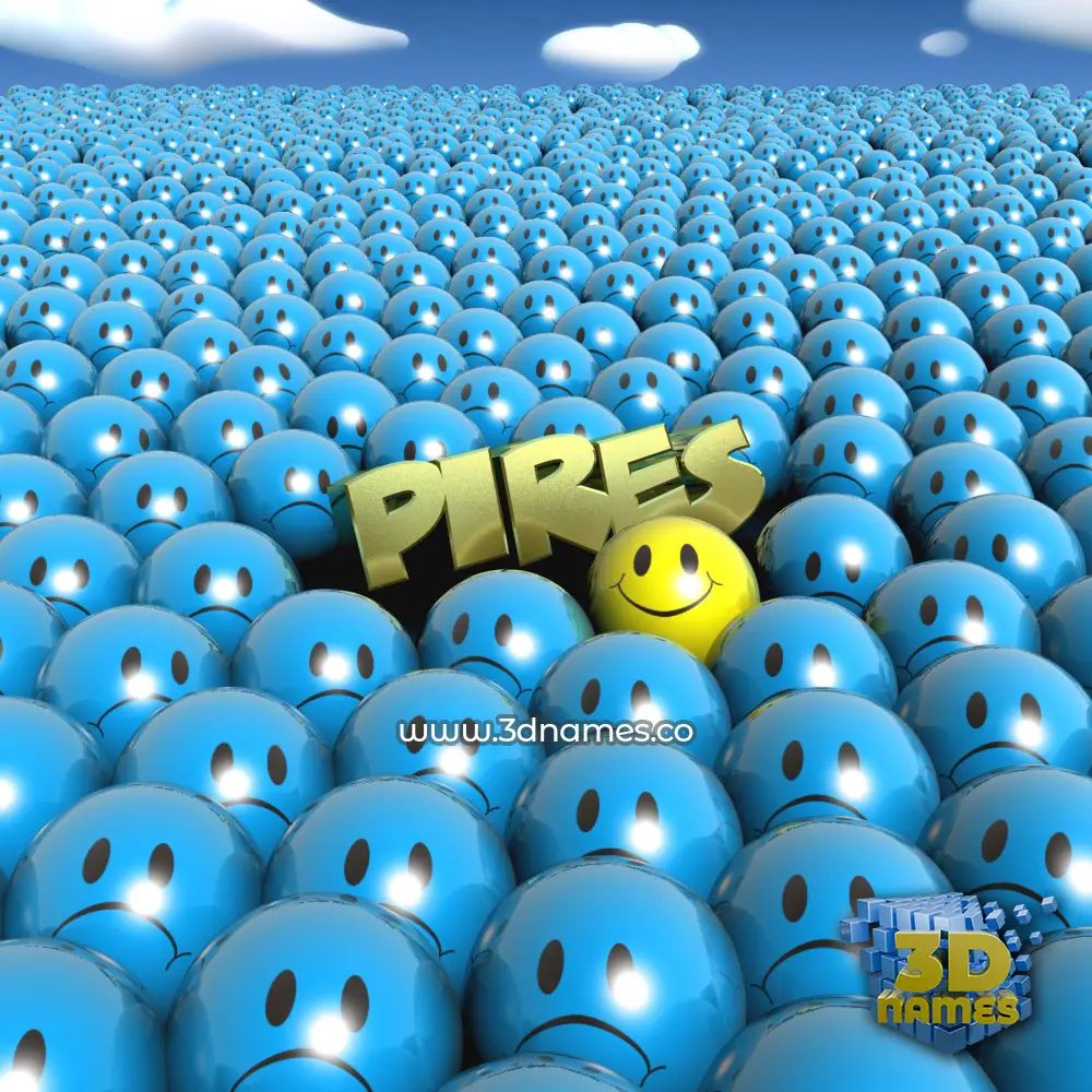 pires in Special Smileys style - 3D name wallpaper