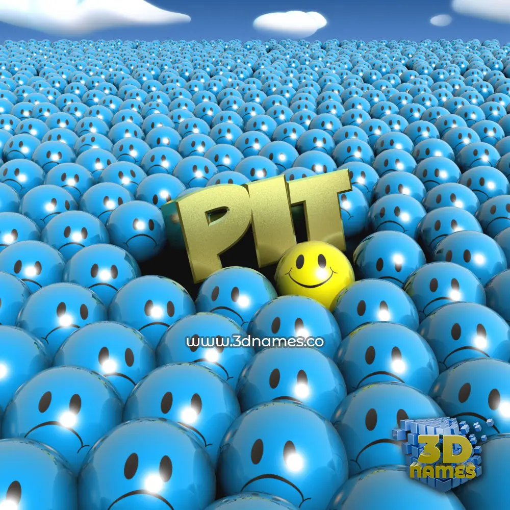 pit in Special Smileys style - 3D name wallpaper
