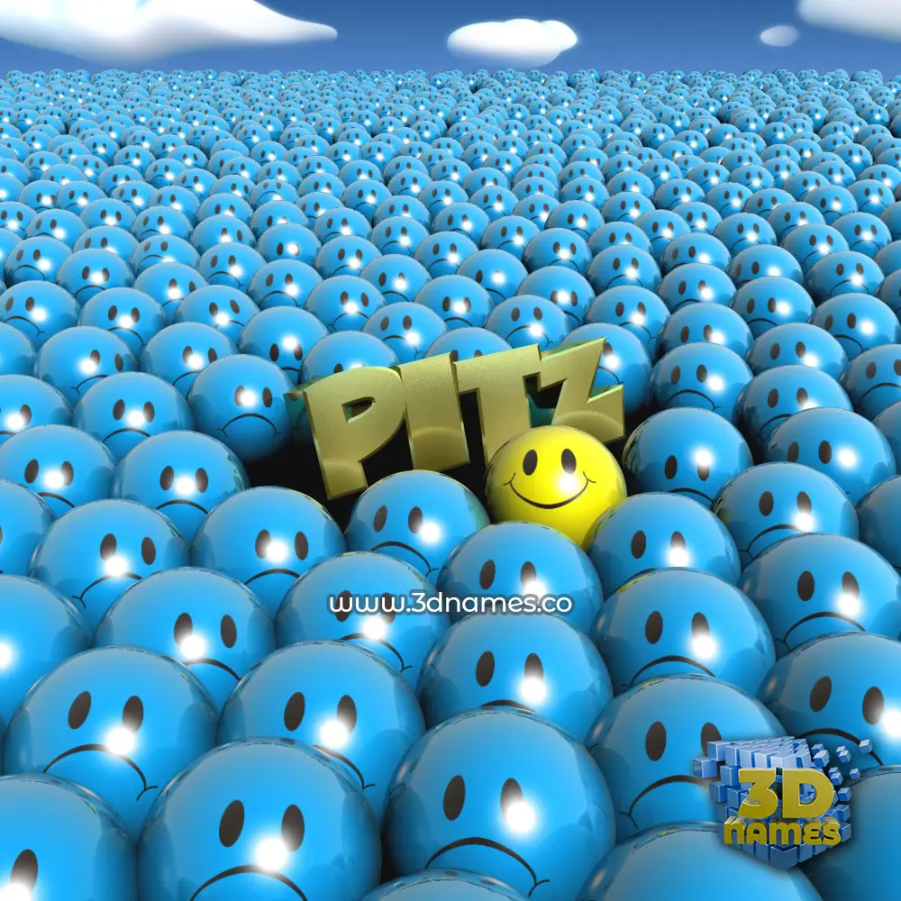 pitz in Special Smileys style - 3D name wallpaper