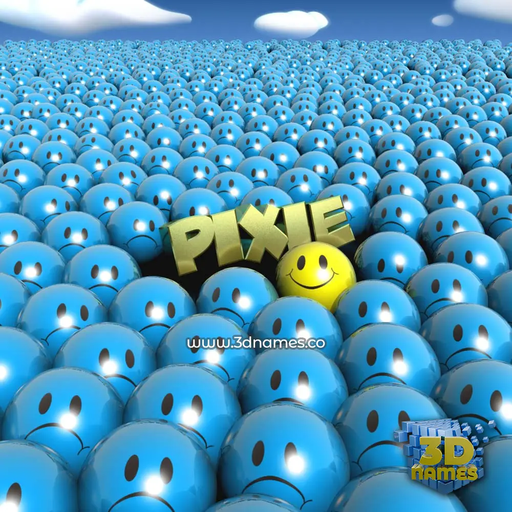 pixie in Special Smileys style - 3D name wallpaper