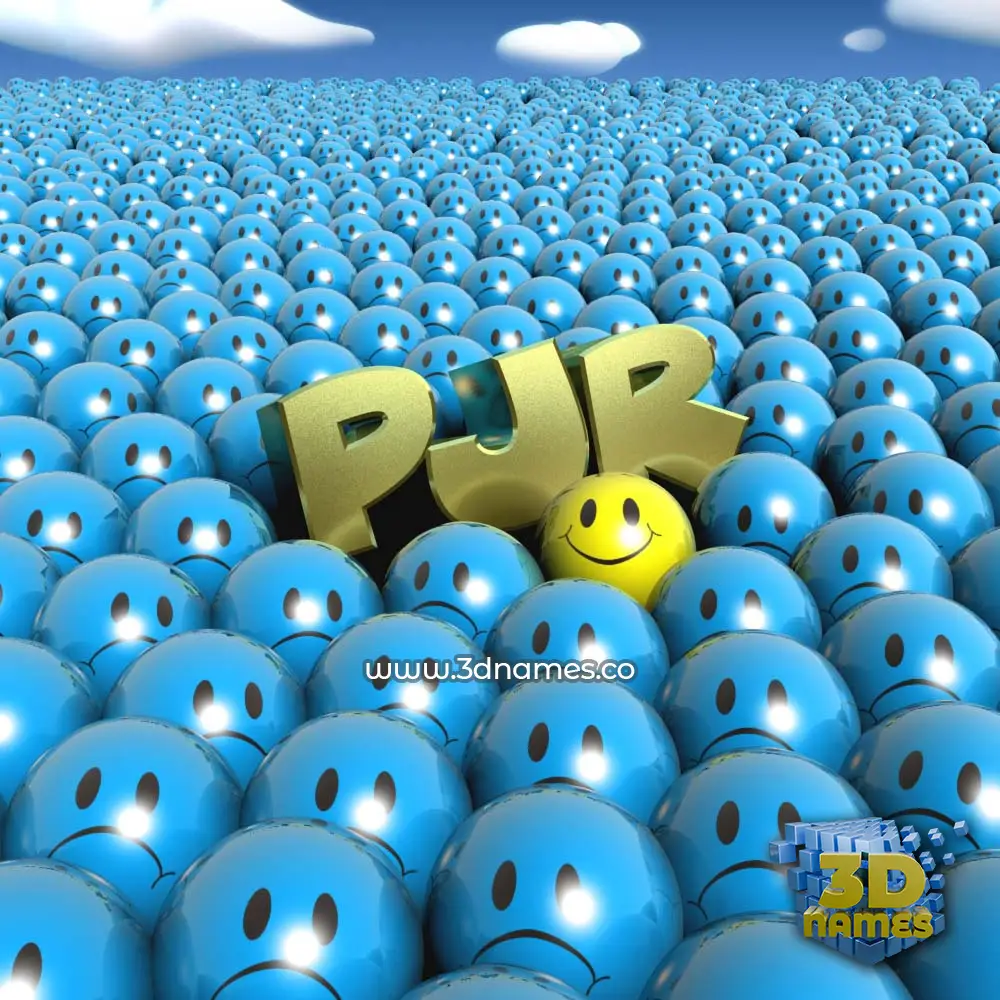 pjr in Special Smileys style - 3D name wallpaper