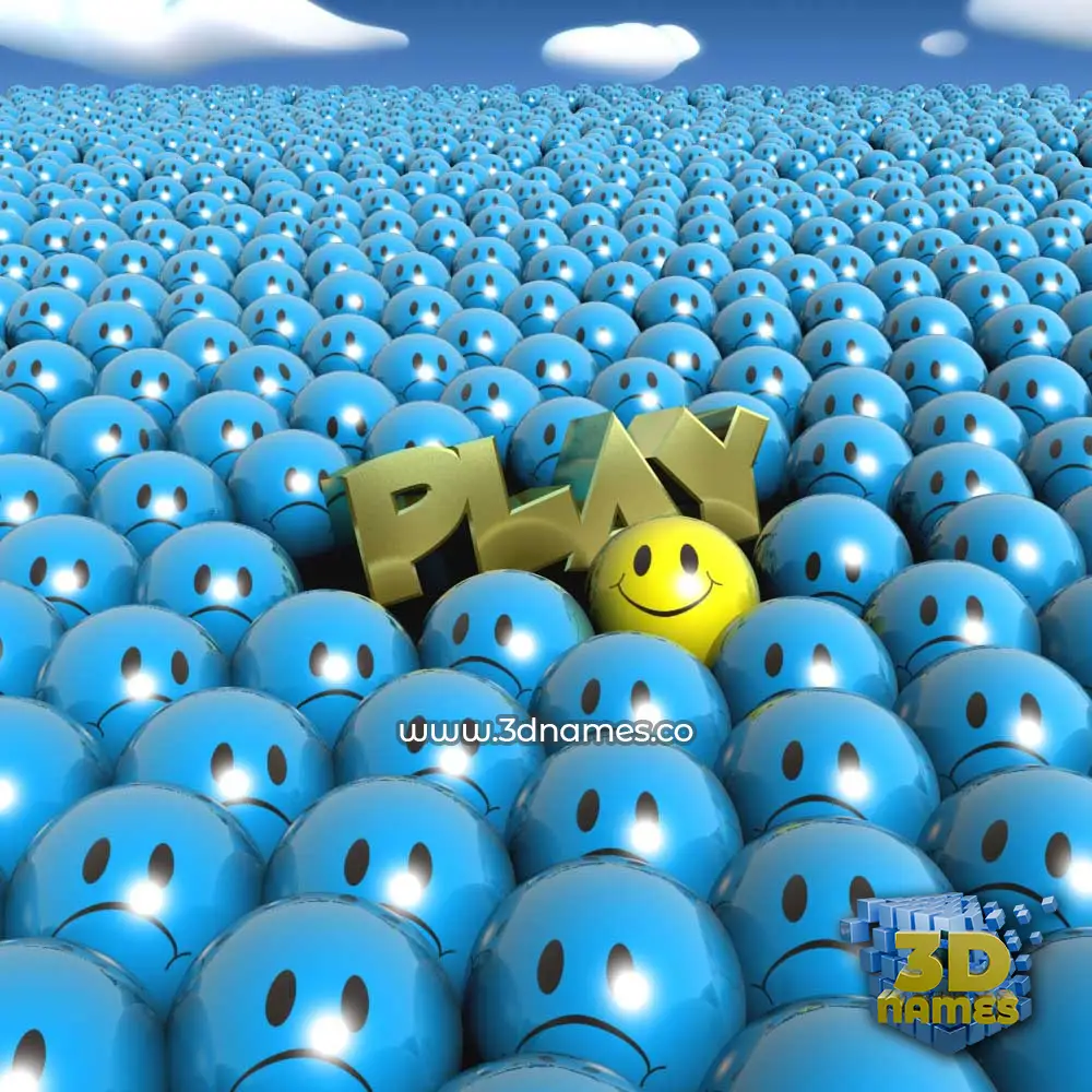 play in Special Smileys style - 3D name wallpaper