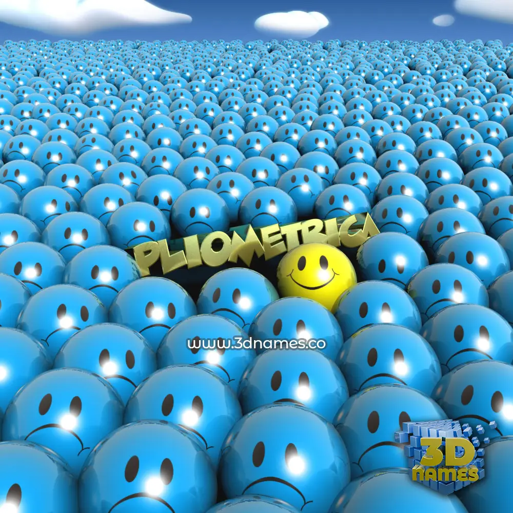 pliometrica in Special Smileys style - 3D name wallpaper