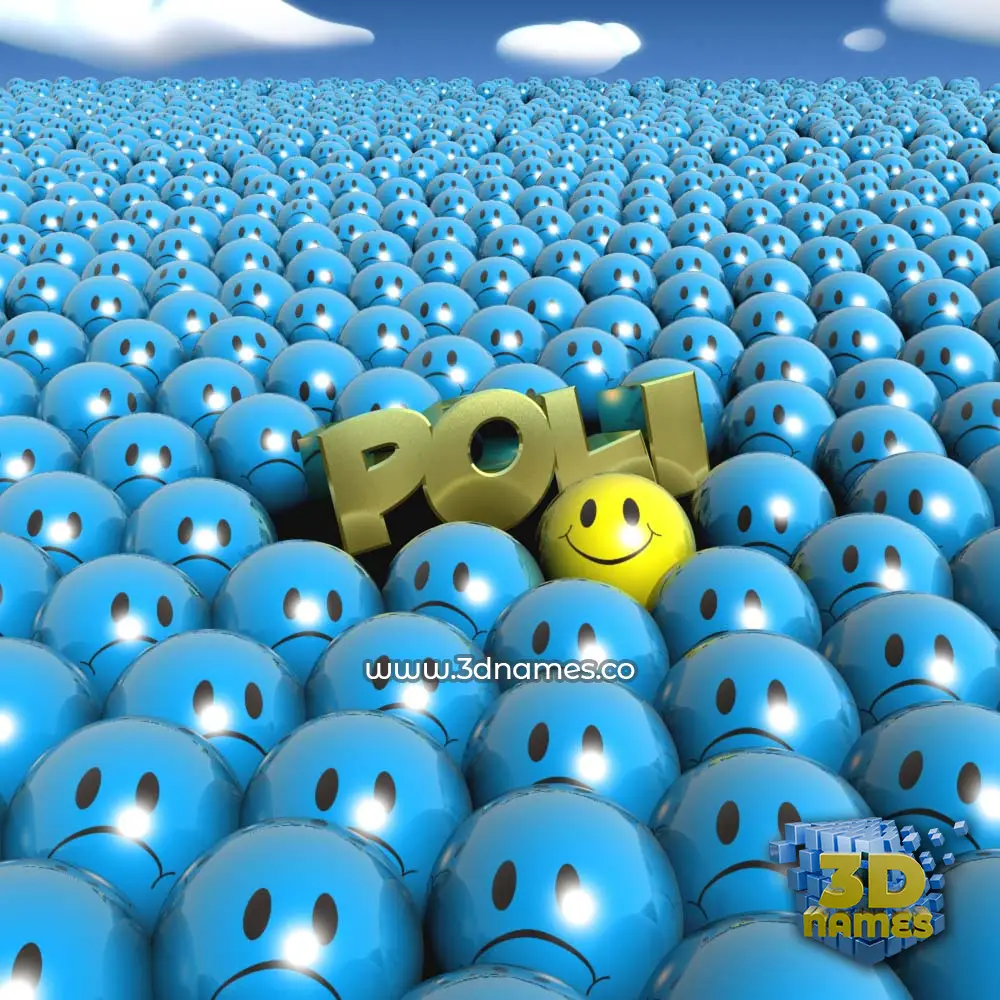 poli in Special Smileys style - 3D name wallpaper