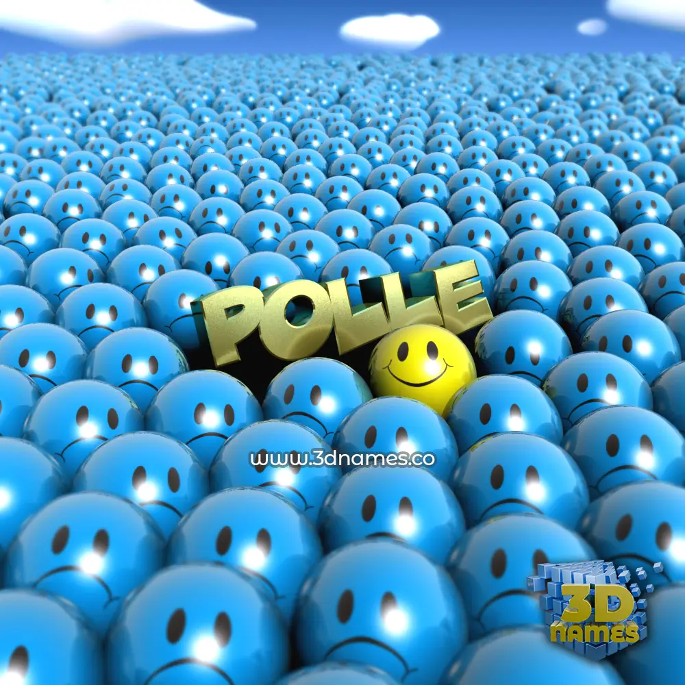 polle in Special Smileys style - 3D name wallpaper