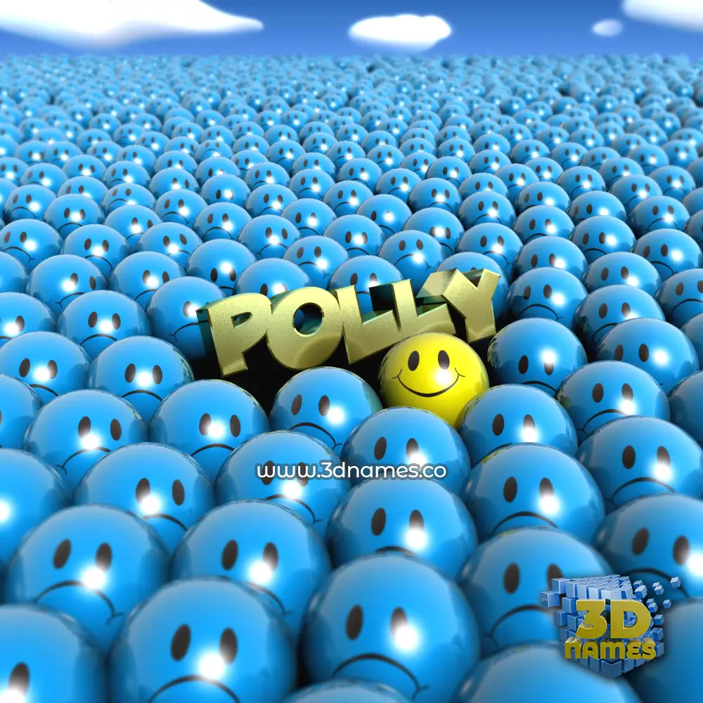 polly in Special Smileys style - 3D name wallpaper