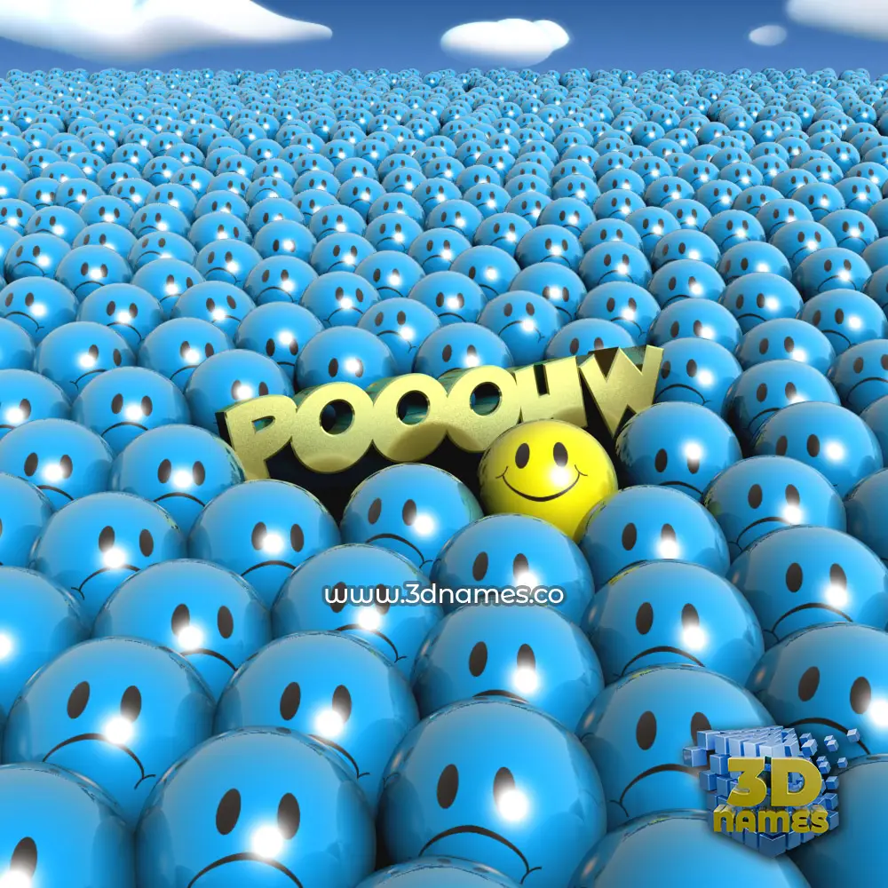 pooohw in Special Smileys style - 3D name wallpaper