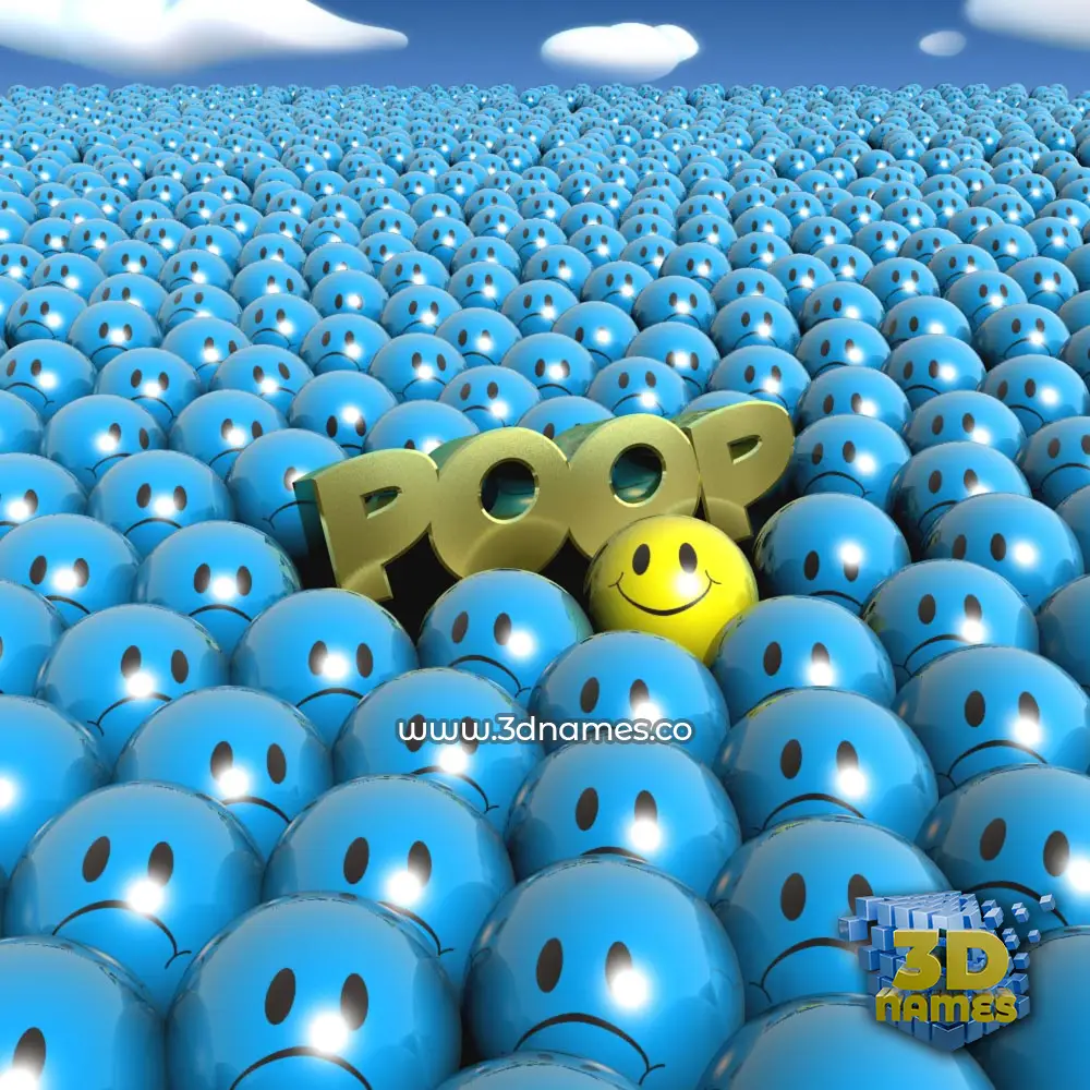 poop in Special Smileys style - 3D name wallpaper