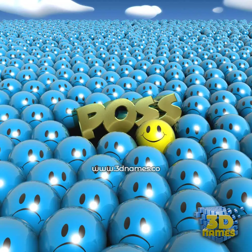 poss in Special Smileys style - 3D name wallpaper