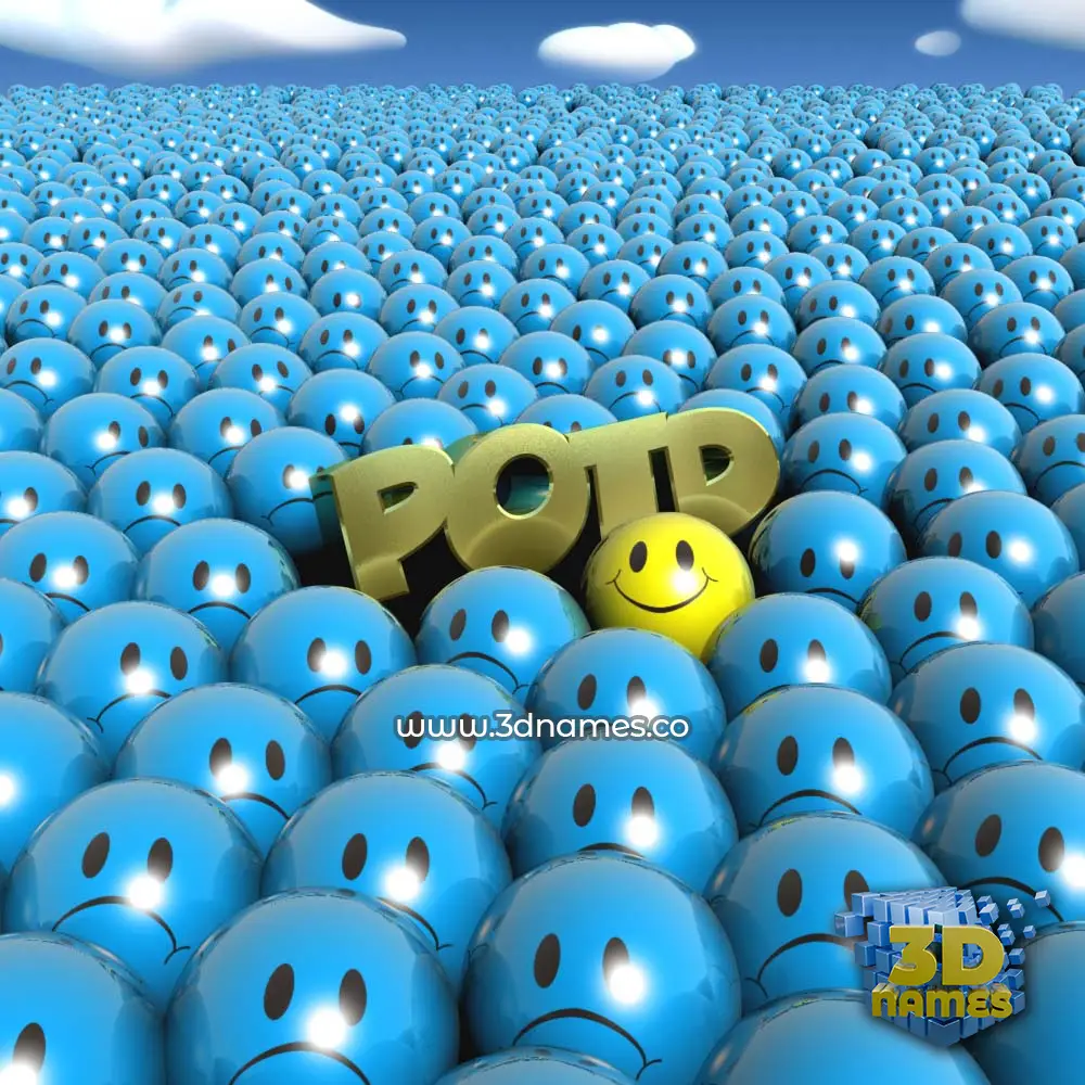 potd in Special Smileys style - 3D name wallpaper