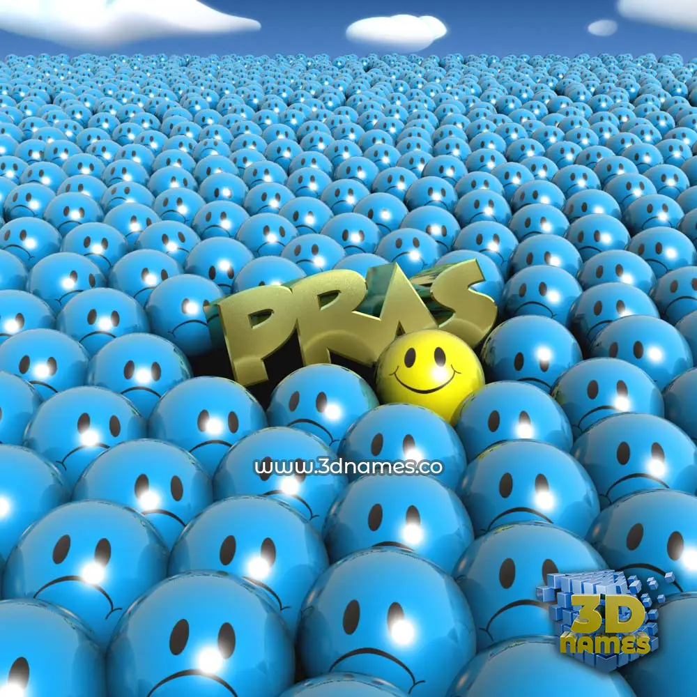 pras in Special Smileys style - 3D name wallpaper