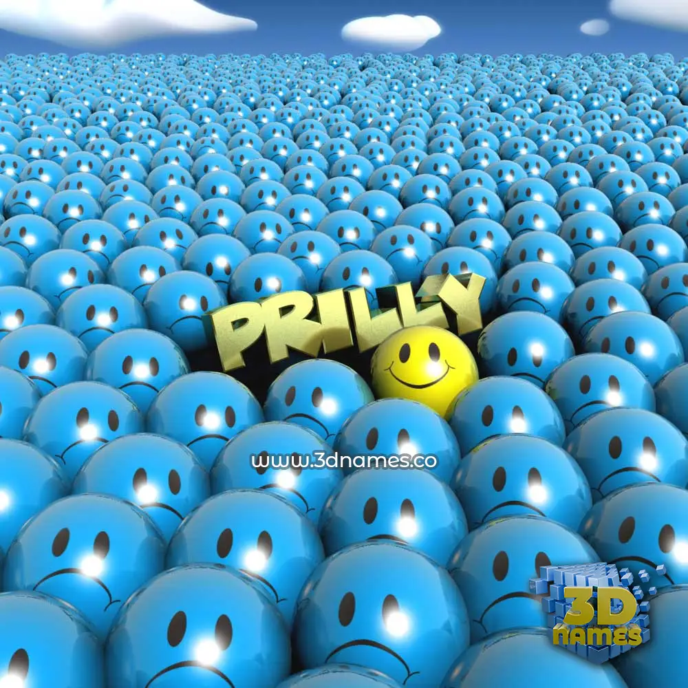 prilly in Special Smileys style - 3D name wallpaper