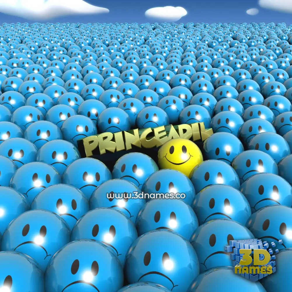 princeadil in Special Smileys style - 3D name wallpaper