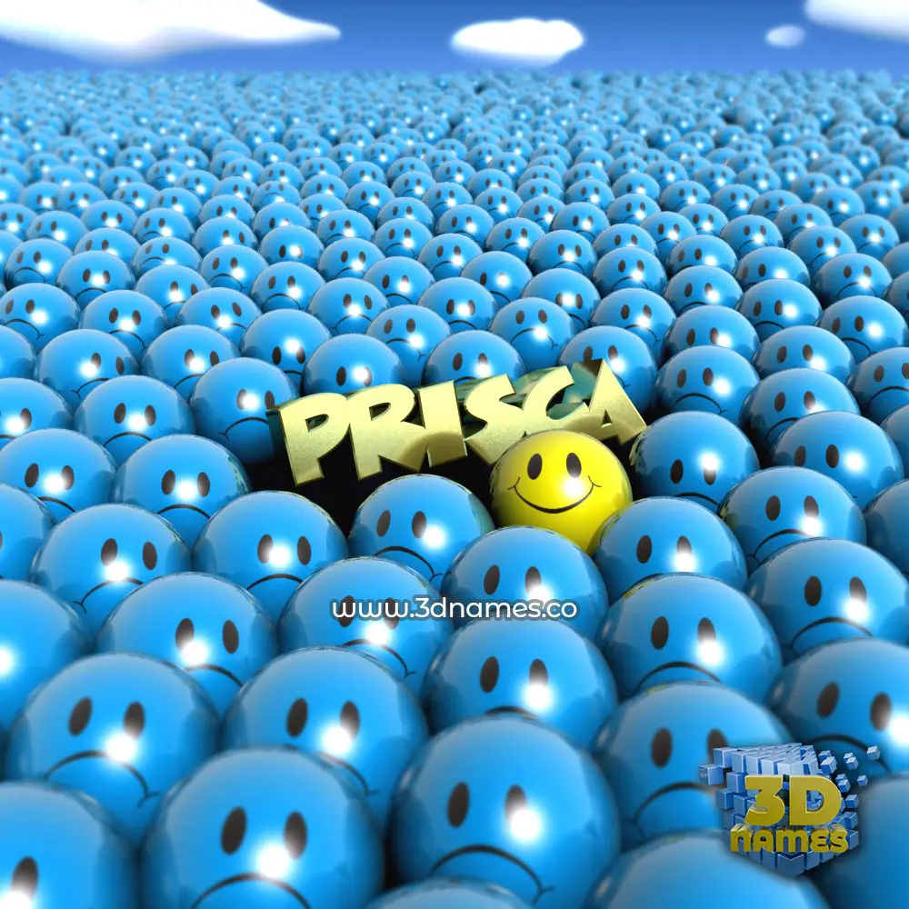 prisca in Special Smileys style - 3D name wallpaper