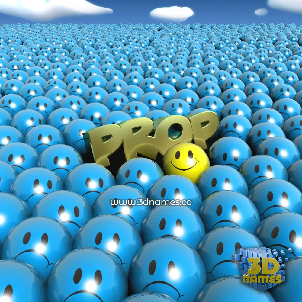 prop in Special Smileys style - 3D name wallpaper