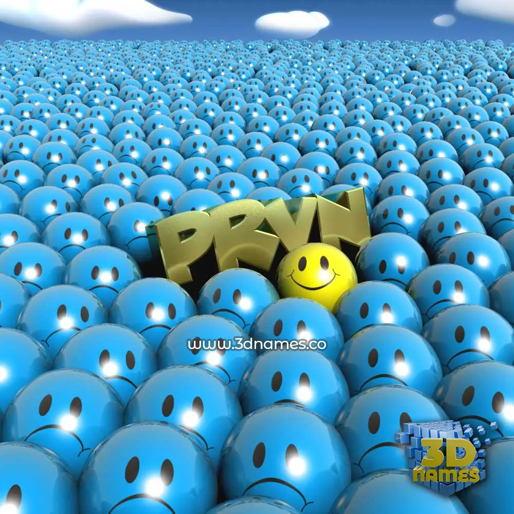 prvn in Special Smileys style - 3D name wallpaper