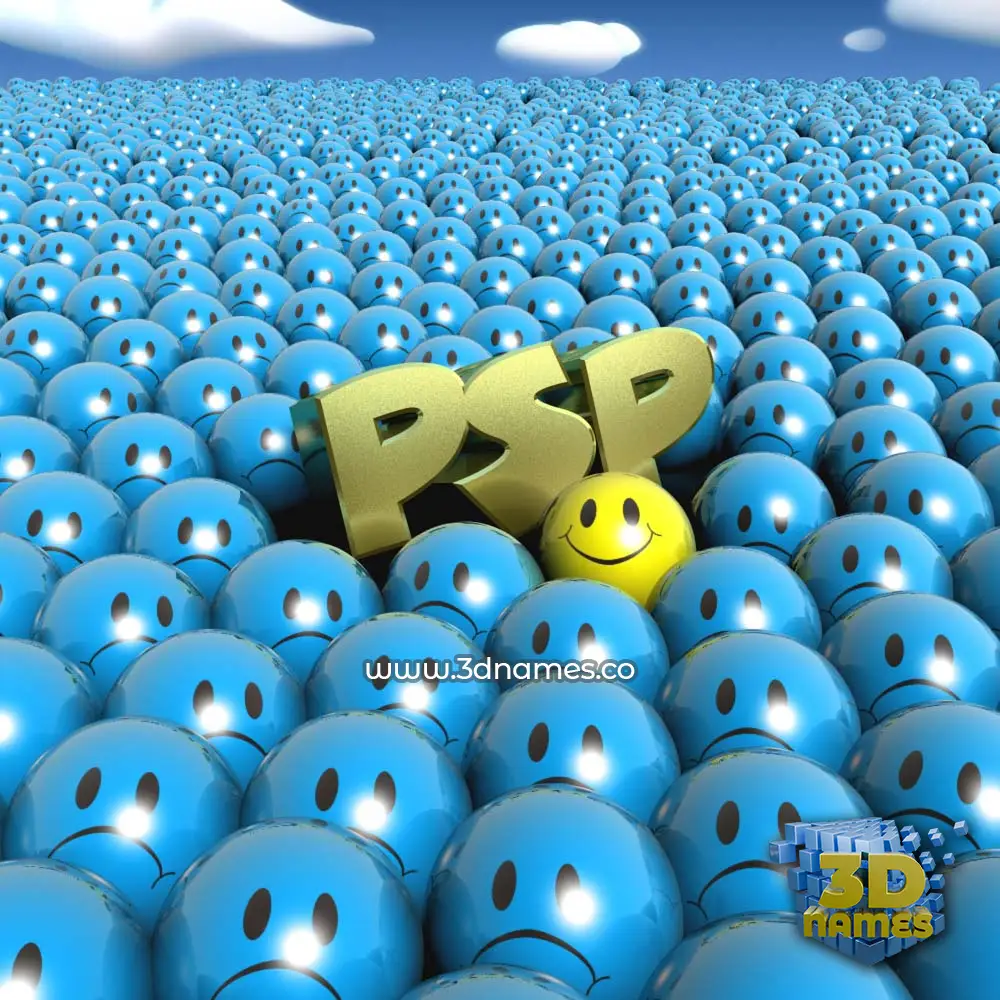 psp in Special Smileys style - 3D name wallpaper