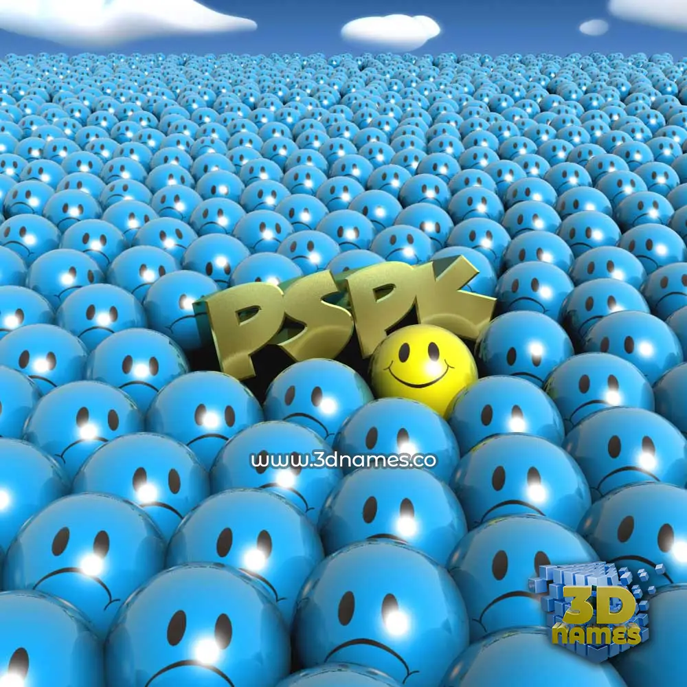 pspk in Special Smileys style - 3D name wallpaper