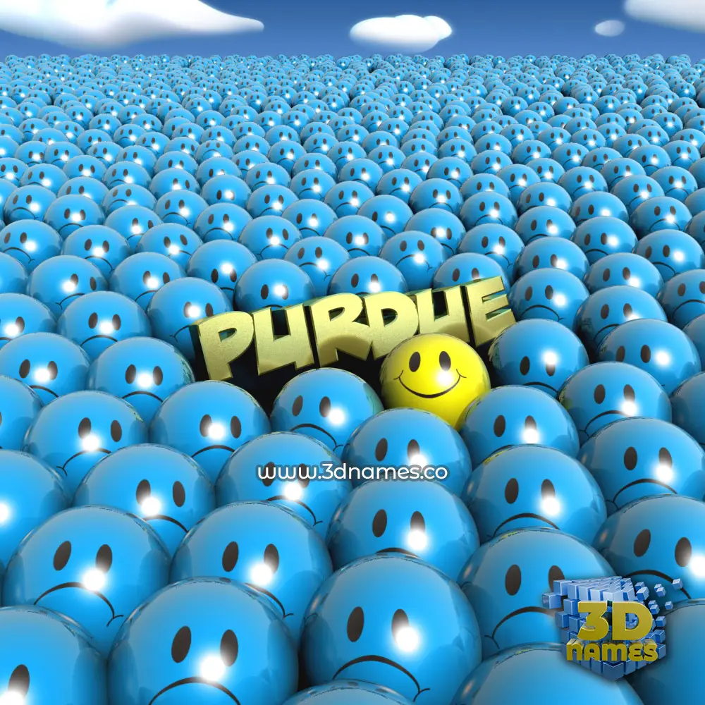 purdue in Special Smileys style - 3D name wallpaper