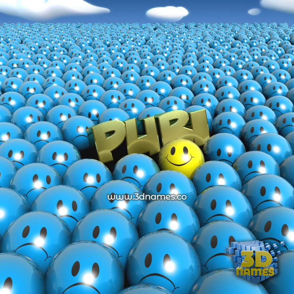 puri in Special Smileys style - 3D name wallpaper
