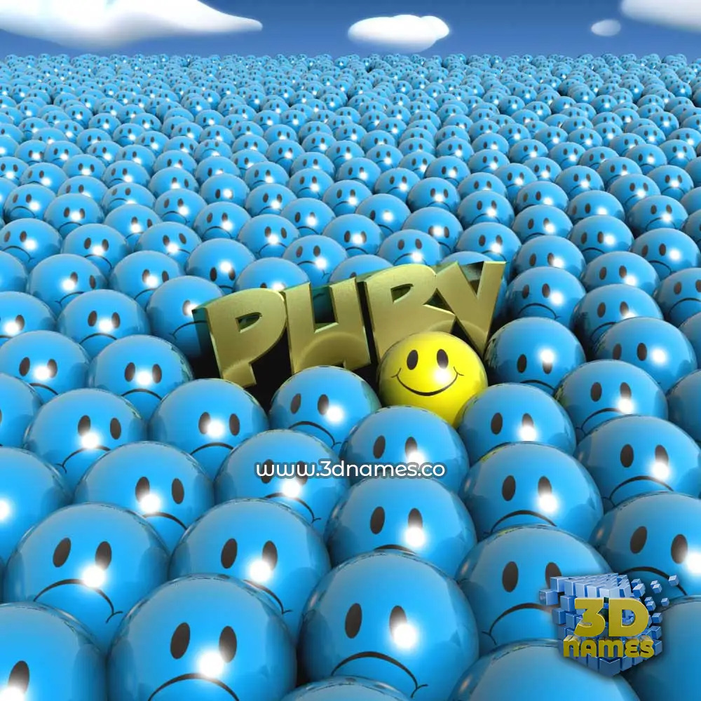 purv in Special Smileys style - 3D name wallpaper
