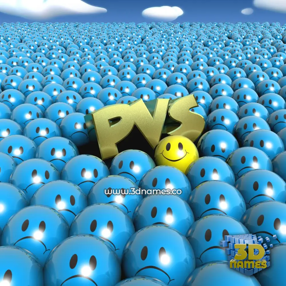 pvs in Special Smileys style - 3D name wallpaper