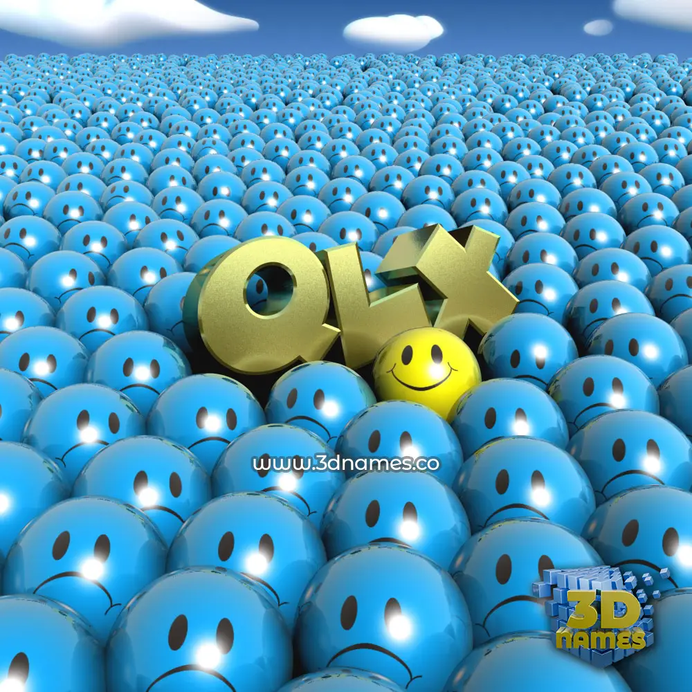 qlx in Special Smileys style - 3D name wallpaper