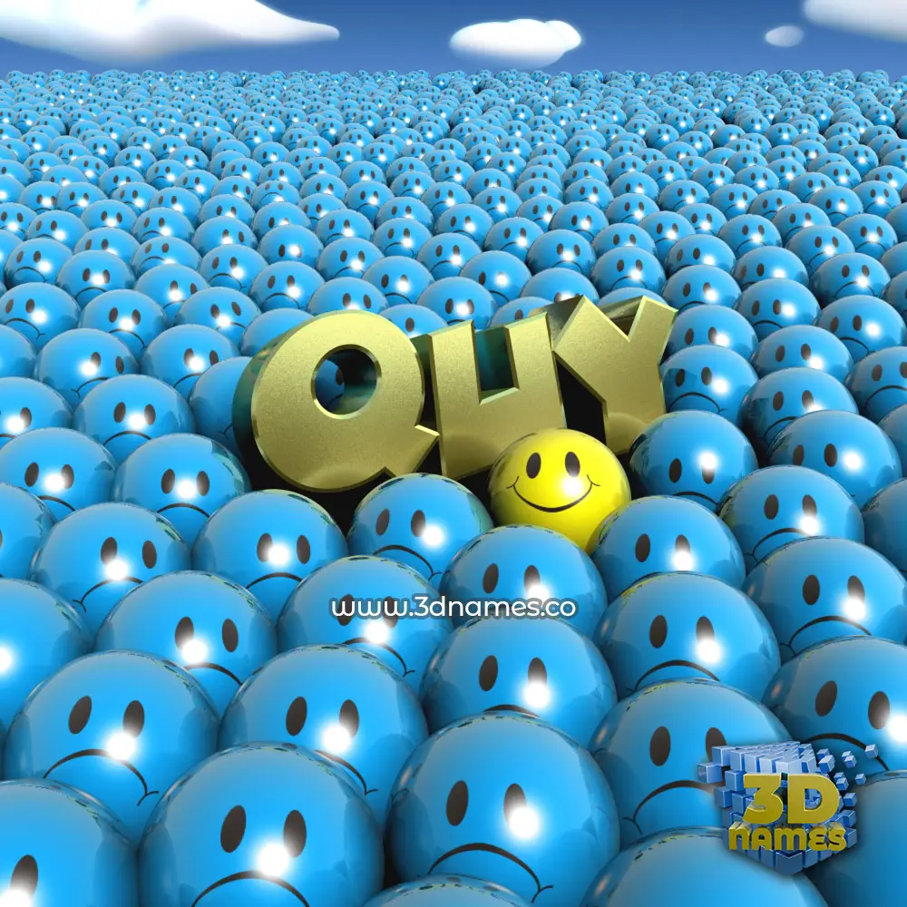 quy in Special Smileys style - 3D name wallpaper