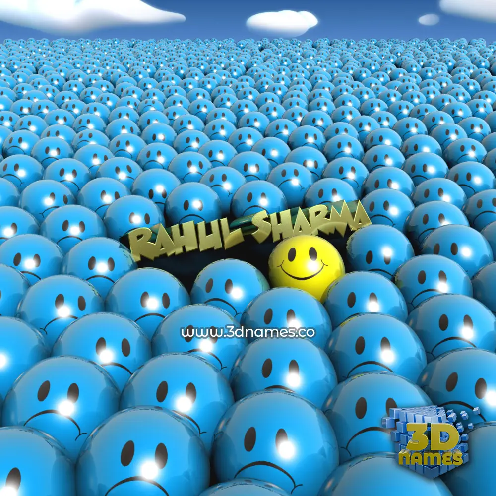 rahul sharma in Special Smileys style - 3D name wallpaper