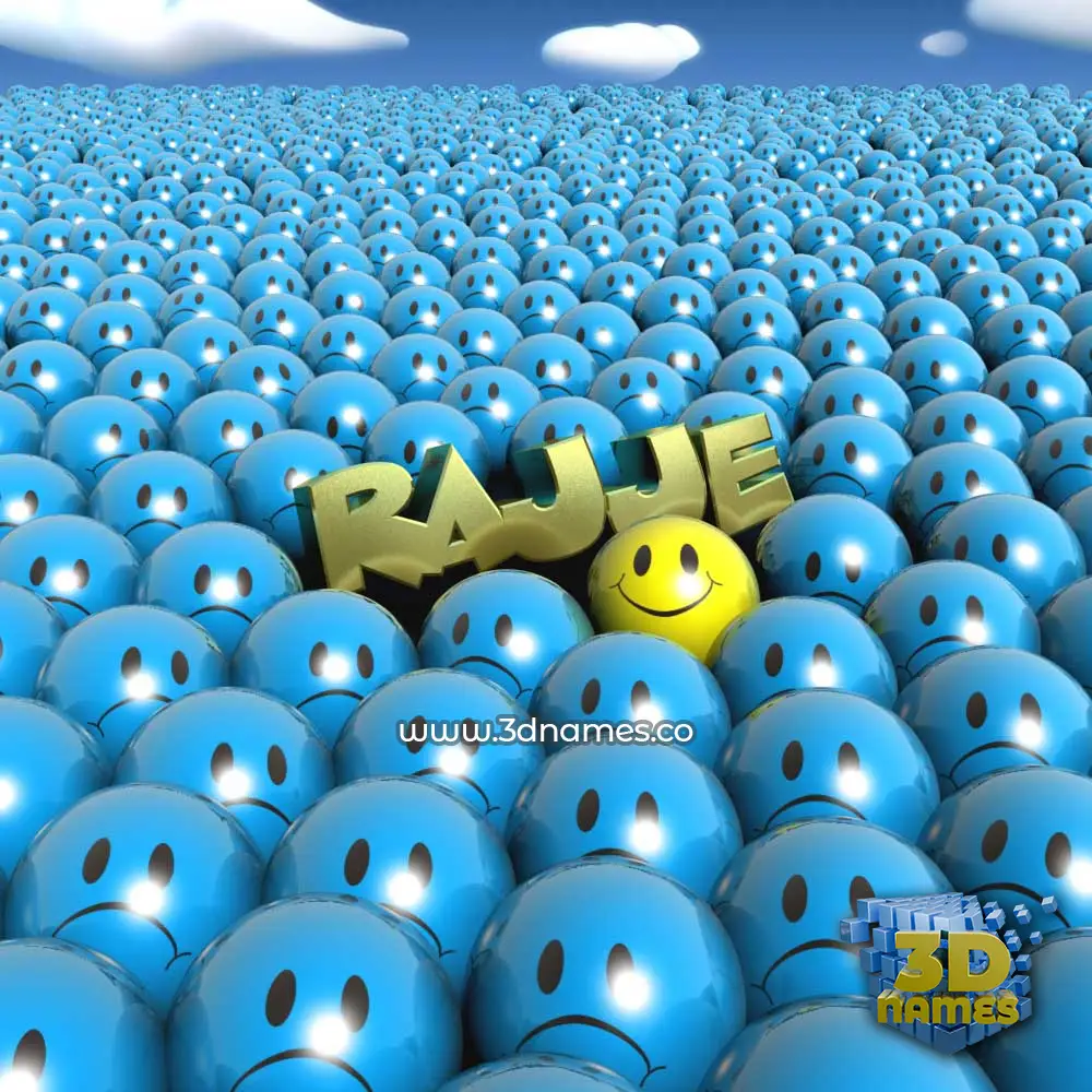 rajje in Special Smileys style - 3D name wallpaper