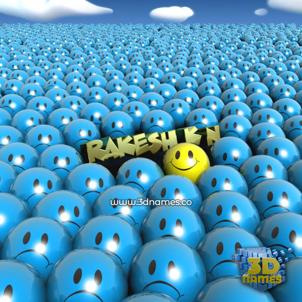 rakesh k n in Special Smileys style - 3D name wallpaper