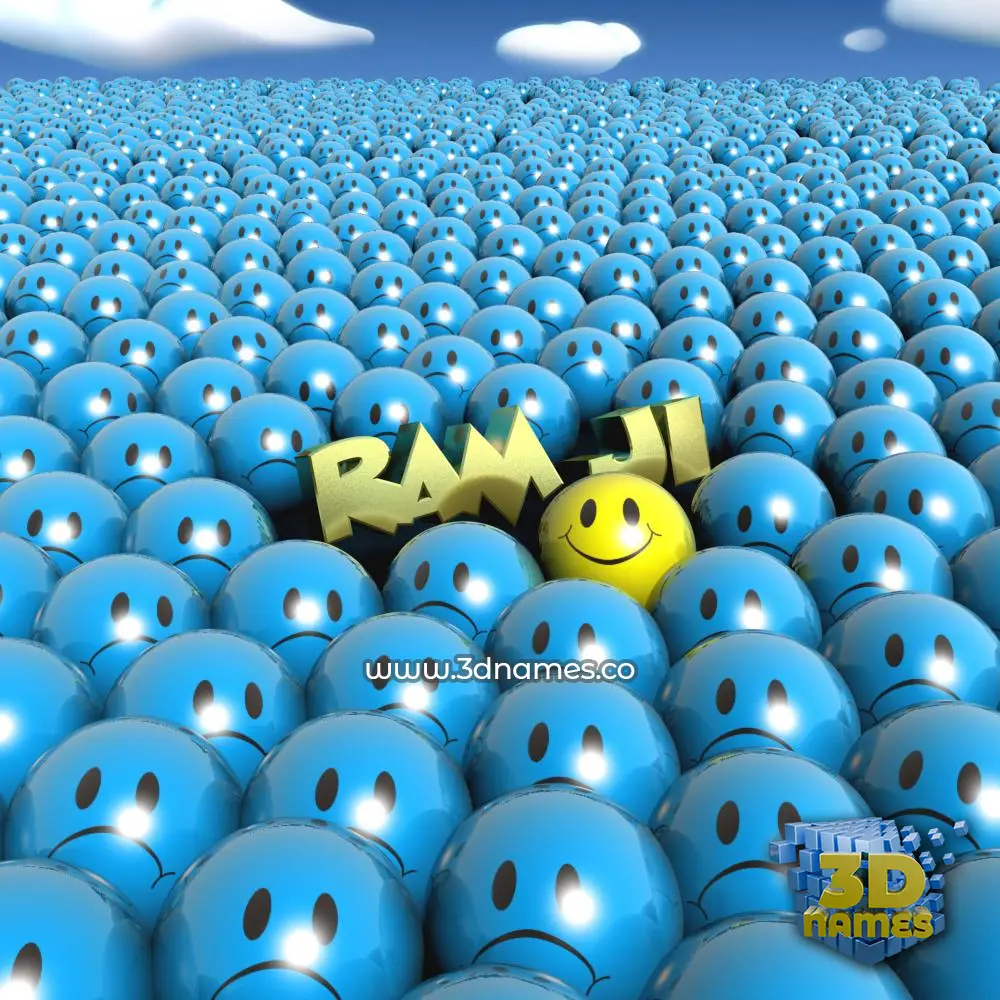 ram ji in Special Smileys style - 3D name wallpaper