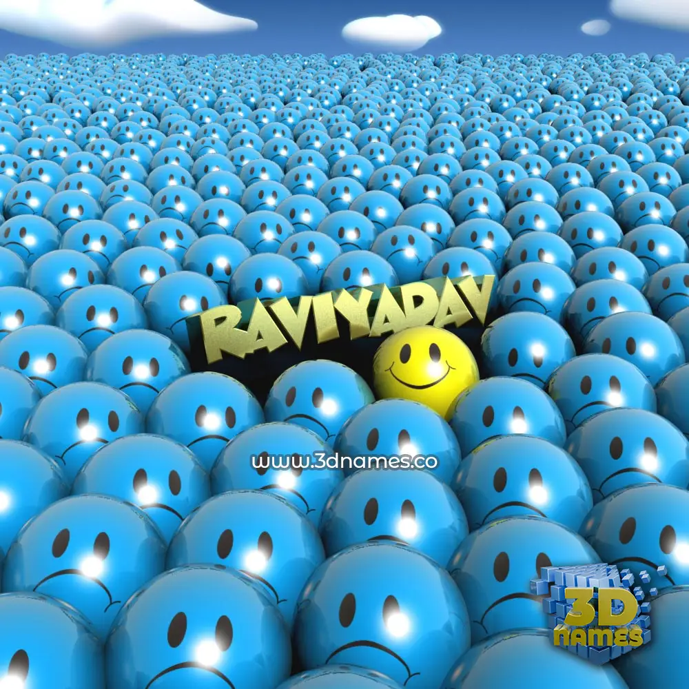 raviyadav in Special Smileys style - 3D name wallpaper