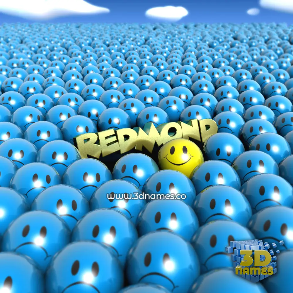 redmond in Special Smileys style - 3D name wallpaper