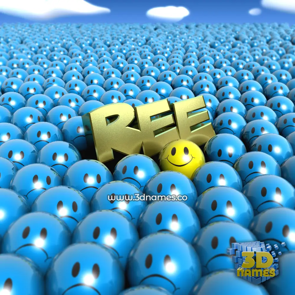 ree in Special Smileys style - 3D name wallpaper