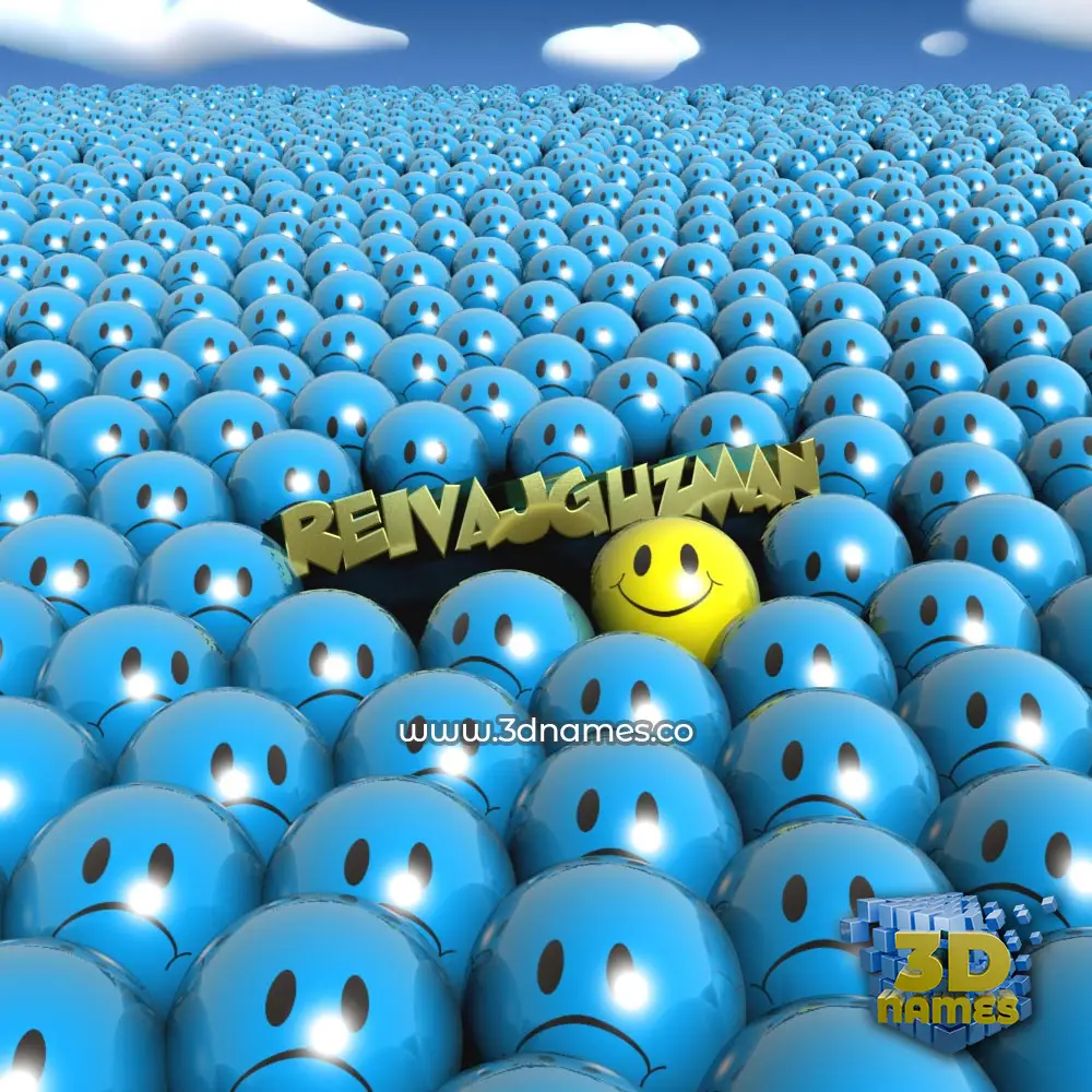 reivajguzman in Special Smileys style - 3D name wallpaper