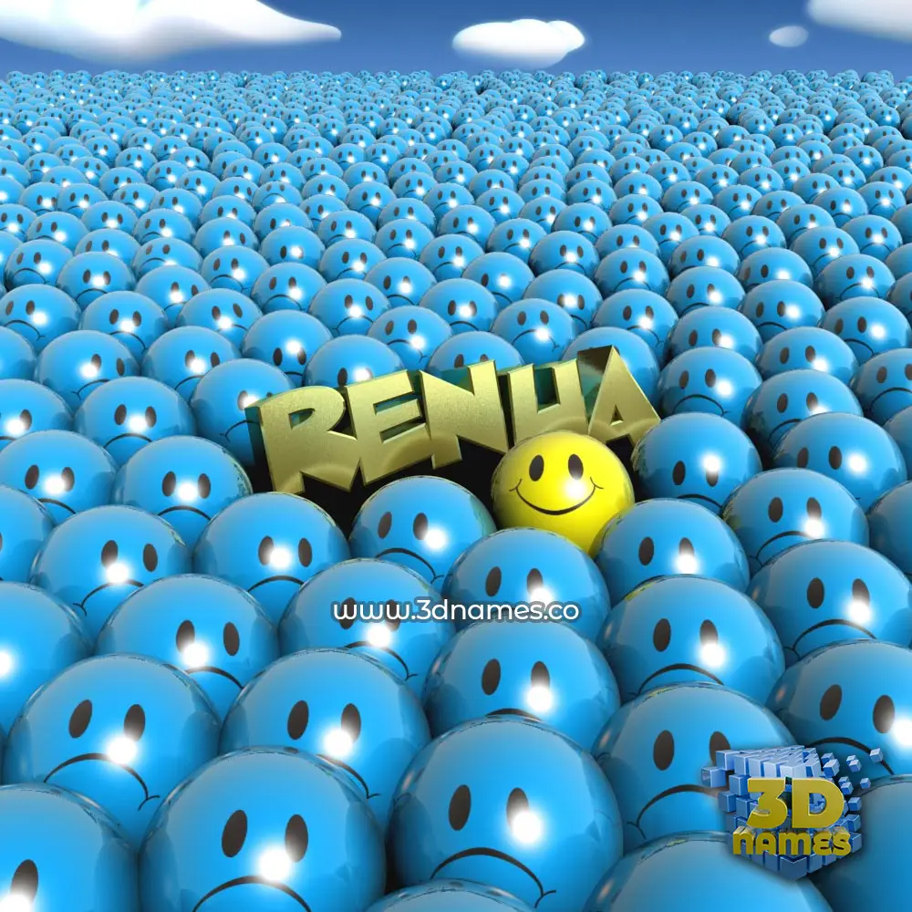 renua in Special Smileys style - 3D name wallpaper