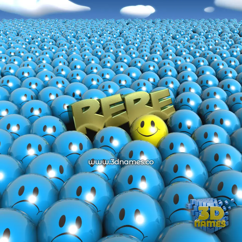 rere in Special Smileys style - 3D name wallpaper