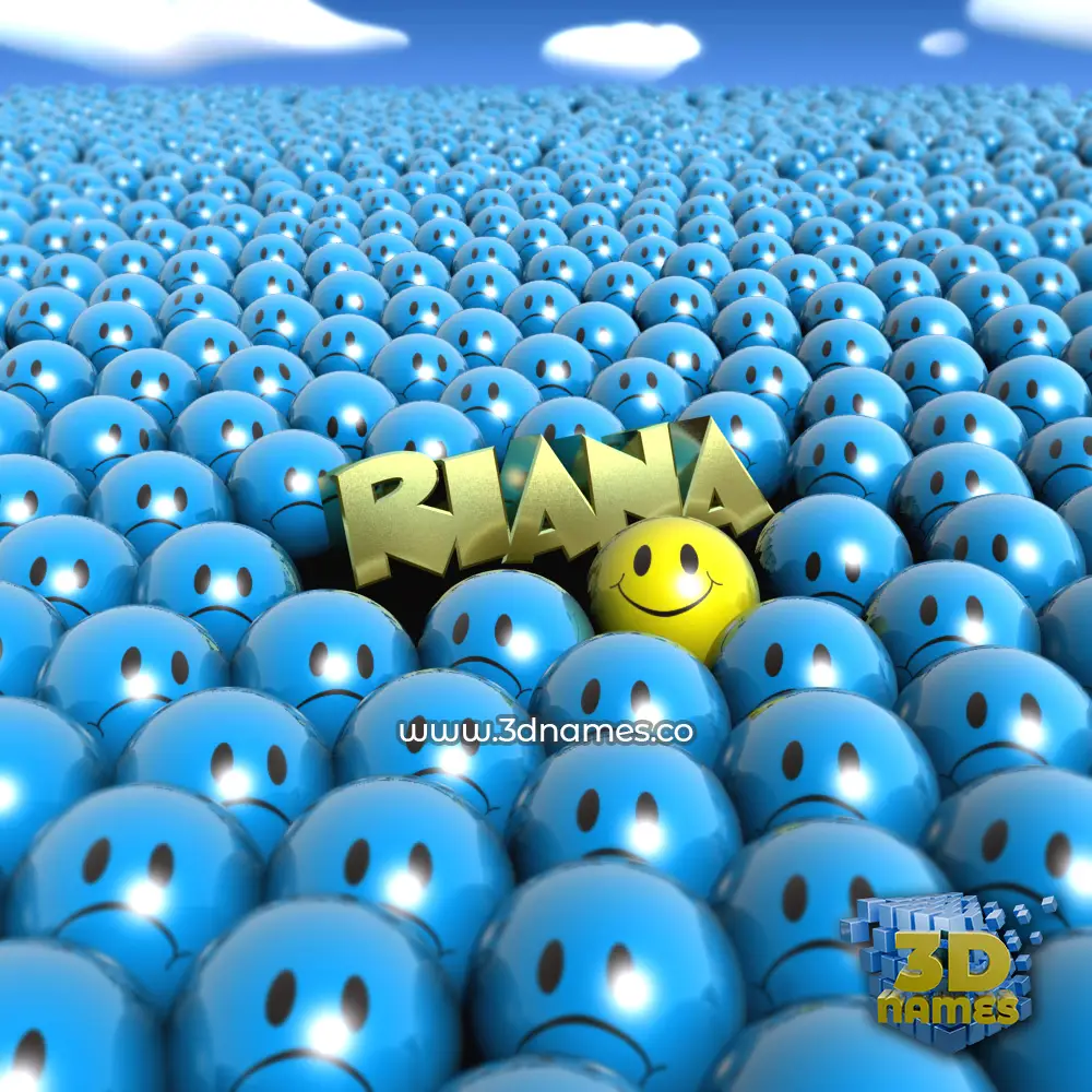riana in Special Smileys style - 3D name wallpaper